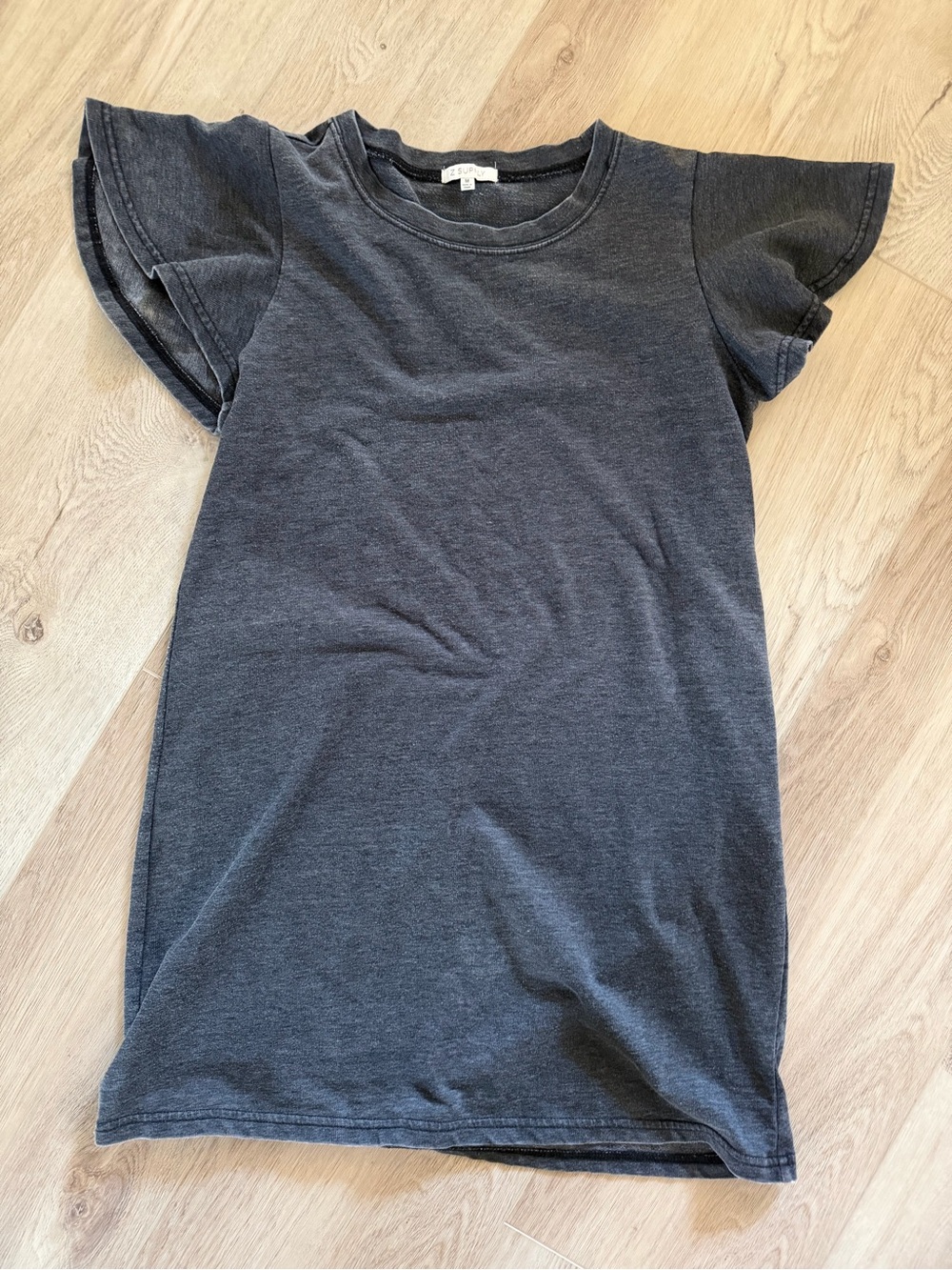 Z Supply Mini T-Shirt Dress in Faded Gray